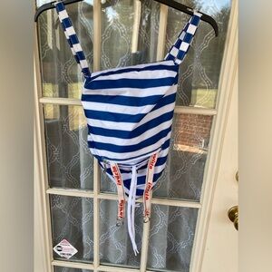 Invicta Blue and White Striped Backpack